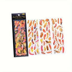 3pcs Dream Feather Sticker Pack Vintage Scrapbooking Label Diy Journal