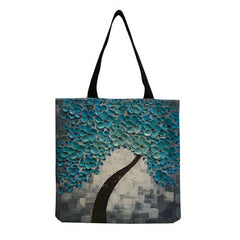 Abstract Pattern Canvas Shoulder Bag Lightweight Shopper Bag