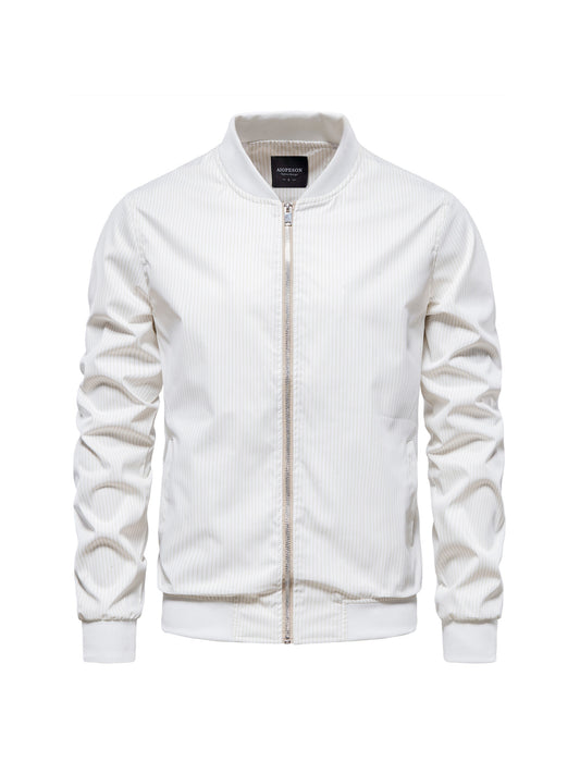 Men's Stand Collar Zipper Jacket Fall Winter