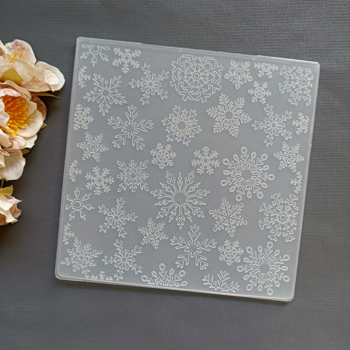 Snowflake Embossed Folder Plastic Embossing for Card Making Scrapbook Craft