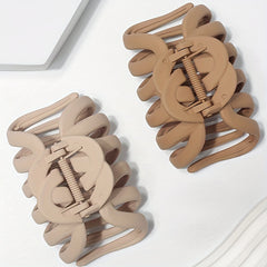 2pcs Matte Shark Claw Octopus Hair Claw Female