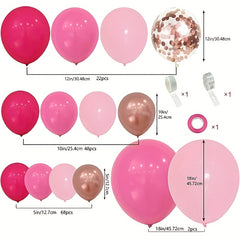 143pcs Pink Balloon Garland Set for Birthday Parties Wedding Decor