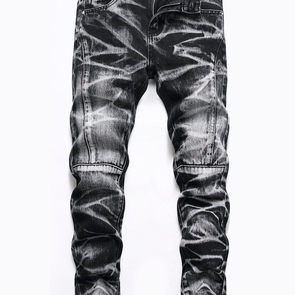 Boys Distressed Skinny Jeans Slim Fit Washed Denim Pants