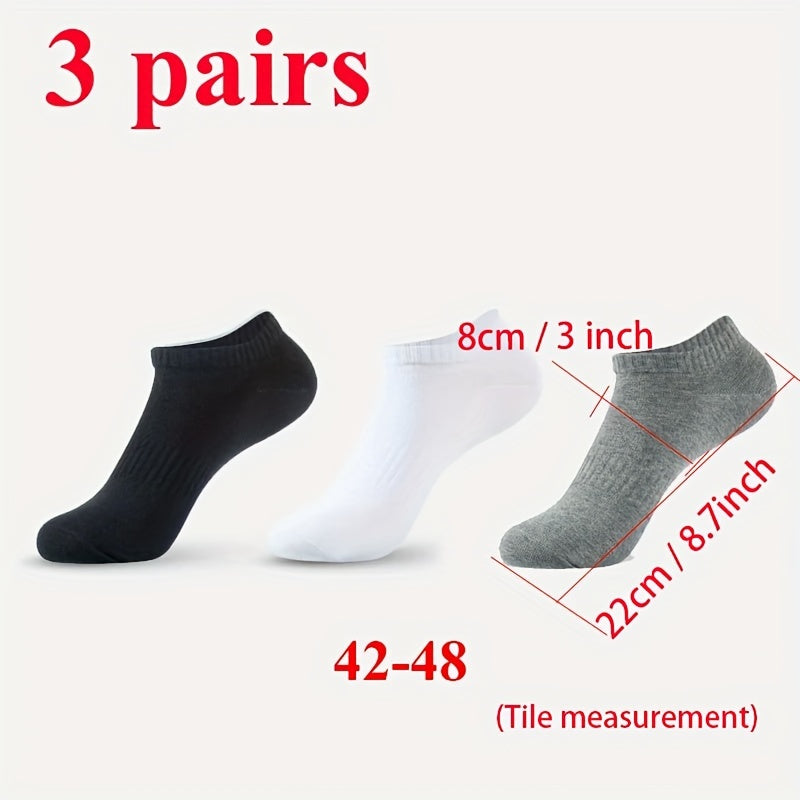 3pairs Outdoor Low Cut Socks for Running Cycling Climbing Plus Size