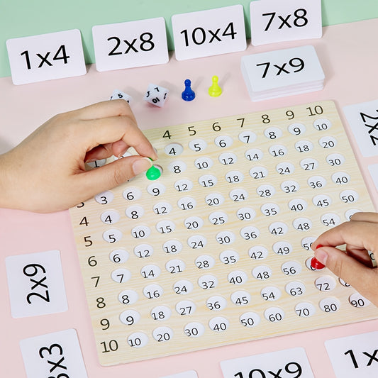 Wooden Math Toys Multiplication Table for Arithmetic Teaching Aids