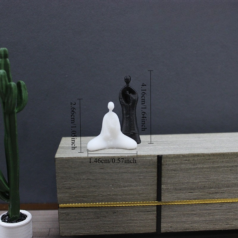 Mini Dollhouse Art Ornament for Small World Scene Model Props