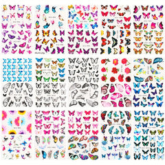 Butterfly Nail Art Stickers Self Adhesive Laser Butterflies Nail Art Decals