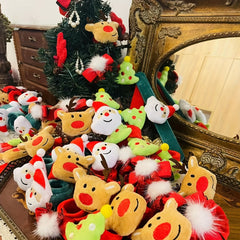 Christmas Snap Rings Plush Figurines Bracelets Rulers Kindergarten Decorations