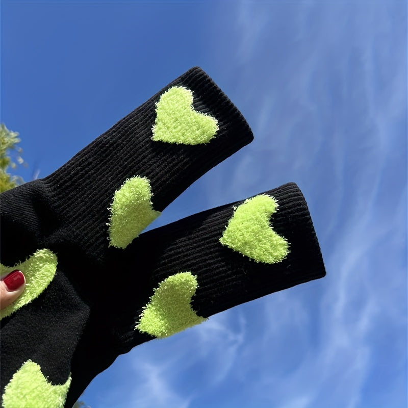 Heart Pattern Mid Tube Socks Women's Stockings