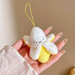 5pcs Banana Plush Toys Soft Mixed Colors with Eyes & Mouths