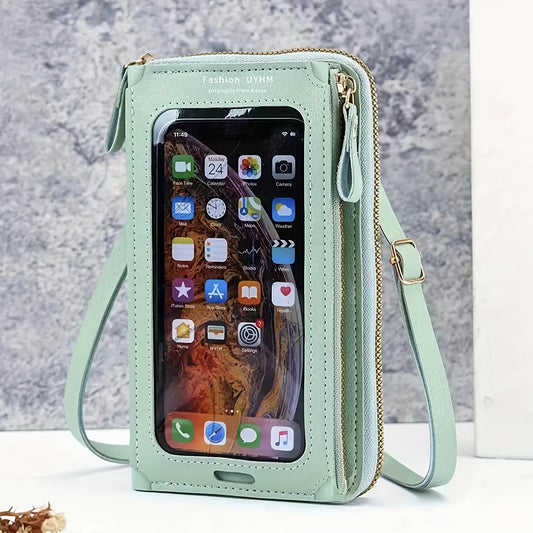 Touch Screen Phone Bag Zipper Crossbody Shoulder Bag