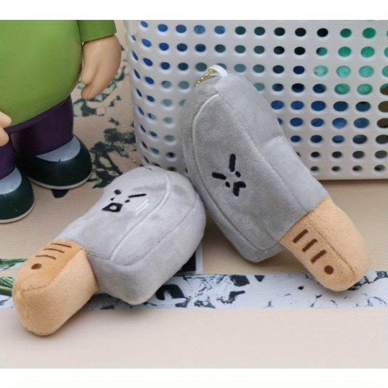 2pcs Plush Storage Bags Soft Mini Organizer Huggable Fabric Pouch Heart Cutouts