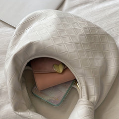 Mini Knotted Crescent Hobo Bag Solid Shoulder Bag