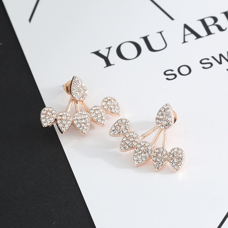 Fan Shaped Back Hanging Earrings