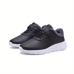 Girls Fleece Lightweight Walking Shoes with Hook and Loop Fastener