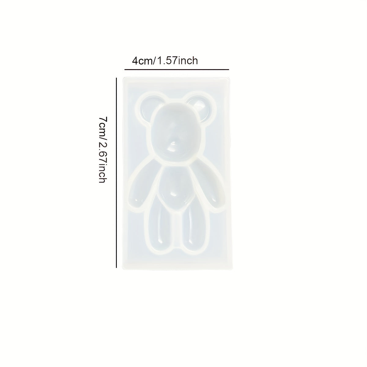 3D Bear Pendant Keychain Resin Mold Jewelry Silicone Molds