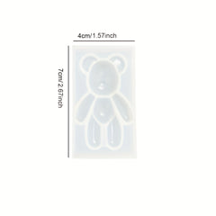 3D Bear Pendant Keychain Resin Mold Jewelry Silicone Molds