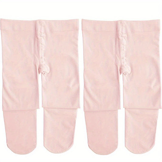 2 Pairs Ballet Tights Soft Knitted Dance Pants Ballerina Dancer Wear