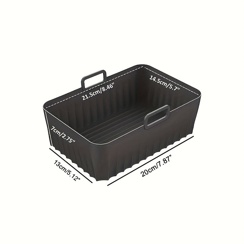 Rectangular Silicone Air Fryer Liner 21x14 Non Stick Dual Zone Baking Tray