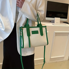 Large Canvas Crossbody Tote Bag for Work School