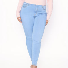  Button Fly Slimming Washed Jeans