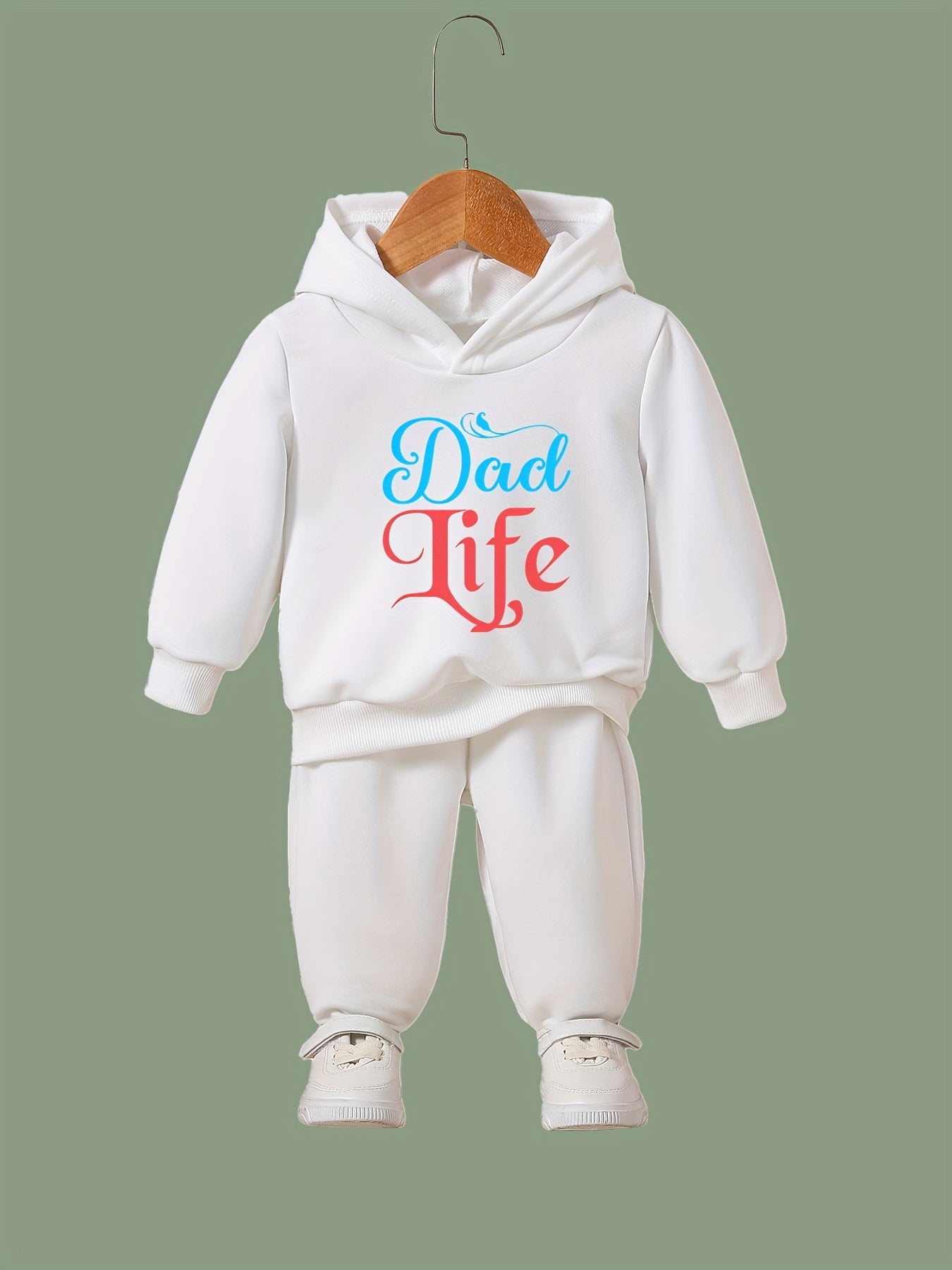Girls 2pcs DAD LIFE Hoodies Pants Set Spring Fall Sports Gift