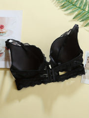Lace Push Up Bra Hollow Out Plunge Bra Women's Lingerie