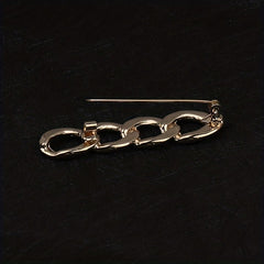 Minimalist Solid Safety Pin Brooch Alloy Buckle For Women Men