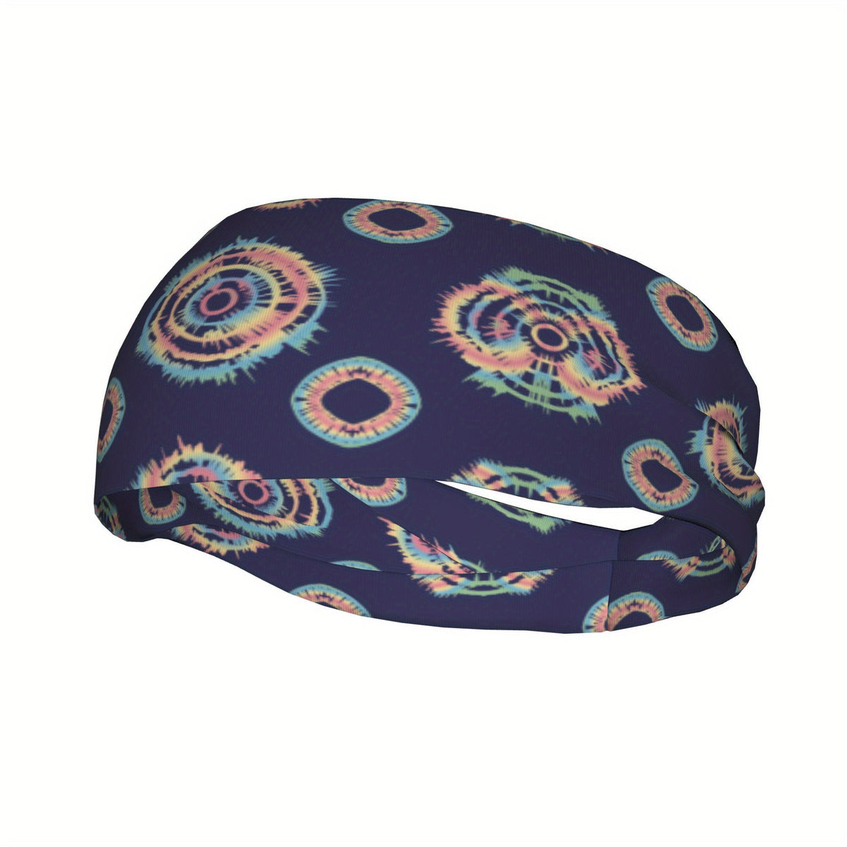 Tie Dye Headband Orange Green Sports Casual Wear