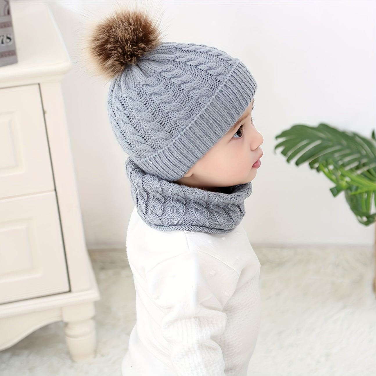Baby Hat & Scarf Set for Winter & Autumn
