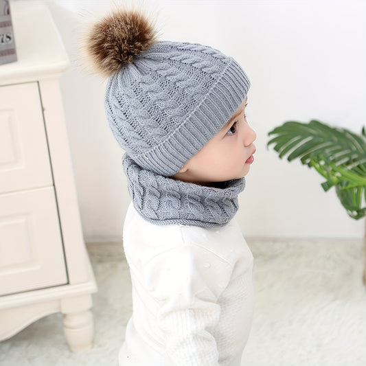 Baby Hat & Scarf Set for Winter & Autumn
