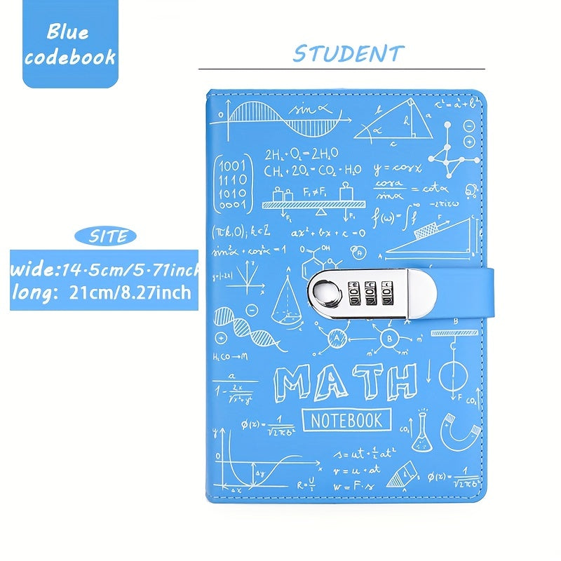 A5 Work Diary PU Leather Password Lock Notebook