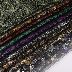 Halloween Red Spider Web Mesh Fabric for Decoration