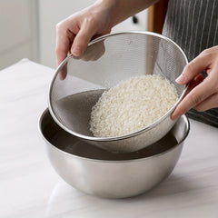 2-Layer Stainless Steel Vegetable Washing Colander Basket