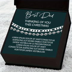 2pcs Vintage Bracelet Christmas Gift for Dad