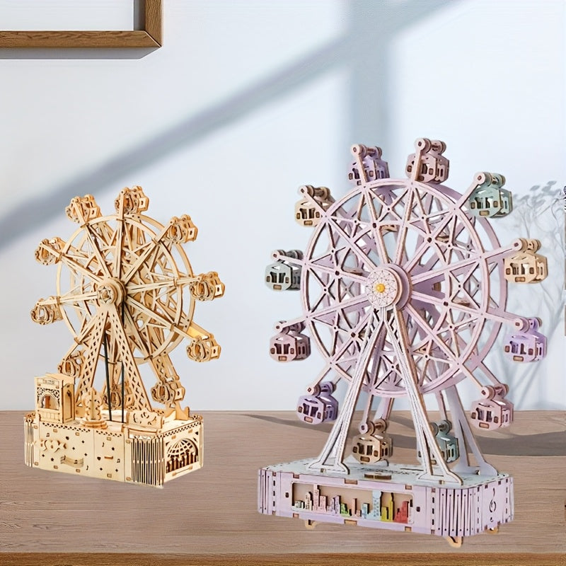 Ferris Wheel Musical Box Puzzle Wooden Jigsaw 183pcs