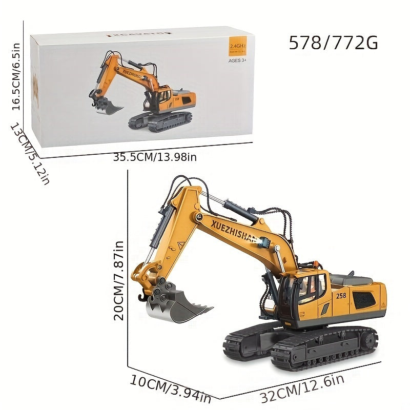 Kids Remote Control Excavator Crawler Digging Machine Toy