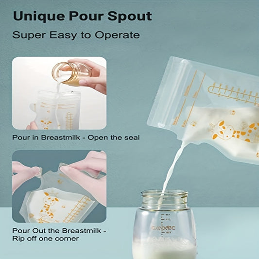 30pcs 250ml Milk Freezer Bags Baby Food Storage Bags BPA Free Feeding Bags