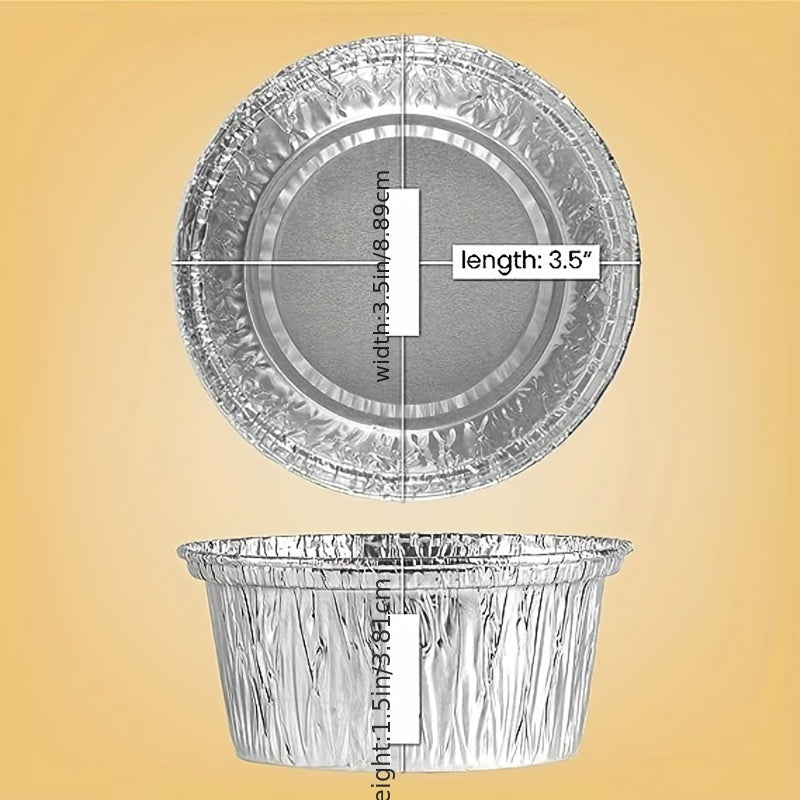 30pcs 8 Round Ramekins Muffin Cups Disposable Aluminum