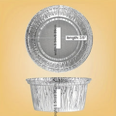 30pcs 8 Round Ramekins Muffin Cups Disposable Aluminum