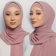 Chiffon Hijab Sunscreen Head Scarf Set for Women