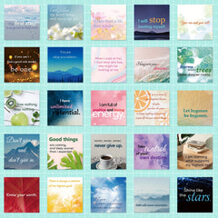 50pcs Inspirational Quotes Laptop Waterproof Vinyl Positive Stickers Easter
