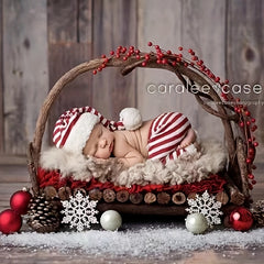 Newborn Christmas Photography Costume Baby Clothes Hat Photo Studio