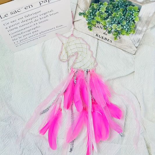 Large Unicorn Dream Catcher With Lights for Girls