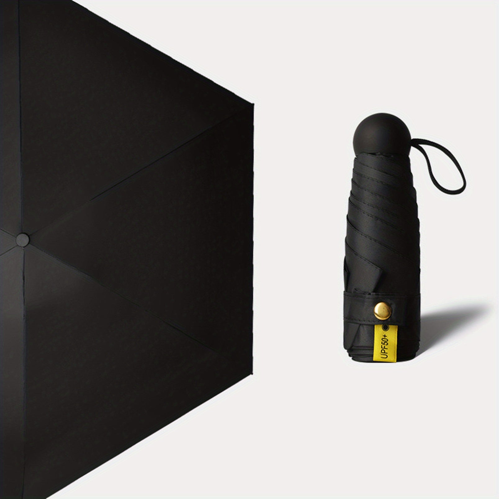 6 Bones Waterproof Folding Umbrella Vinyl Sun Protection