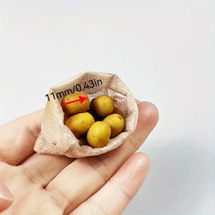 Potato Dollhouse Accessories Realistic Vegetable Model for Supermarket Kitchen