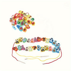 24pcs Fruit Number Animal Beaded Strings Educational Toys