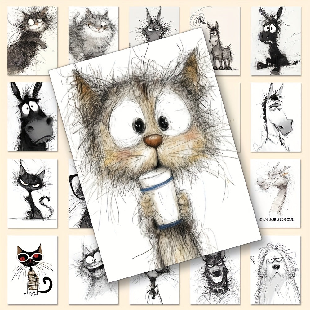 Hand Drawn Slothly Animals Stickers Cute Sketches - Journals, Skateboards