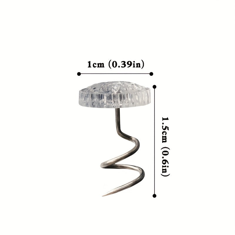 20pcs Stainless Steel Transparent Twist Pins Bed Sofa Cloth Buckle Non Slip Tool