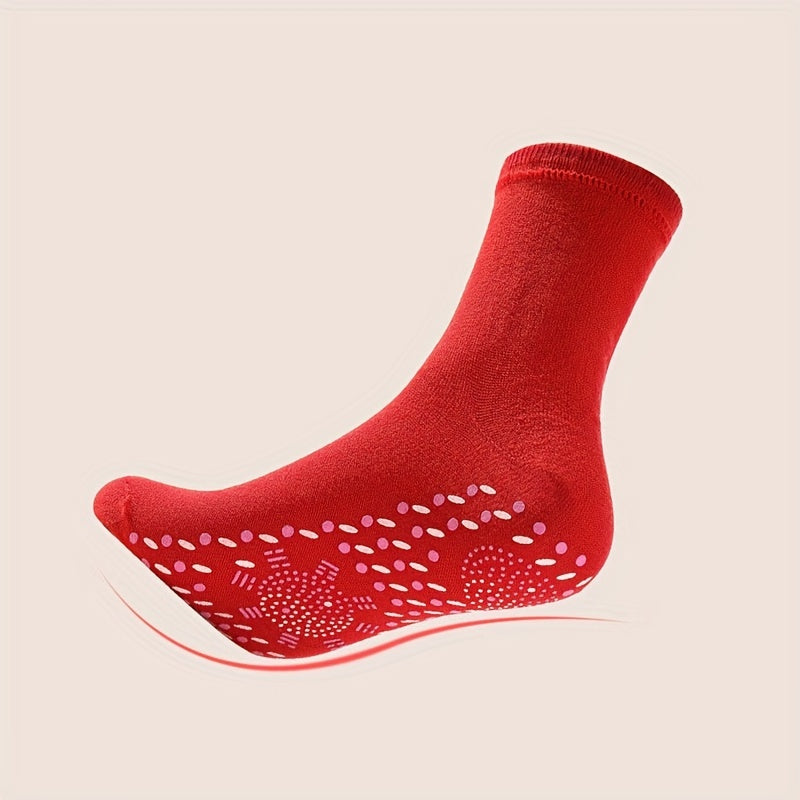 5 Pairs Solid Crew Socks Comfy & Soft Mid Tube Socks Women's Stockings